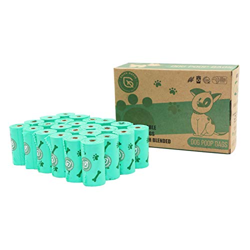 Extra Strong 360 Biodegradable Dog Poop Bags, Green