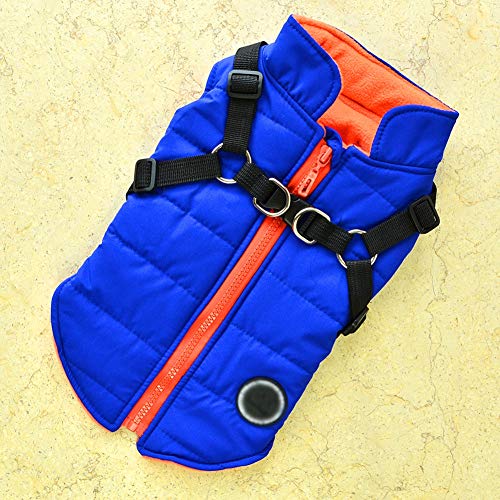 Waterproof Puffer Jacket with Harness for Small/Medium Dogs