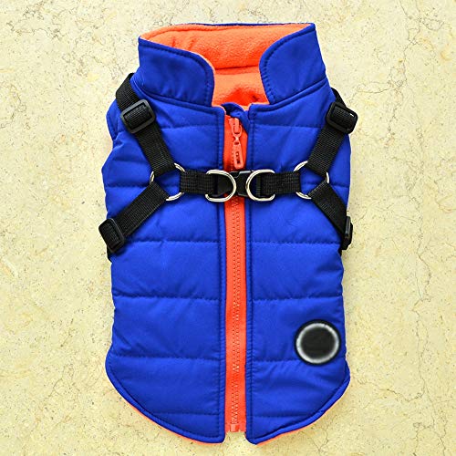 Waterproof Puffer Jacket with Harness for Small/Medium Dogs