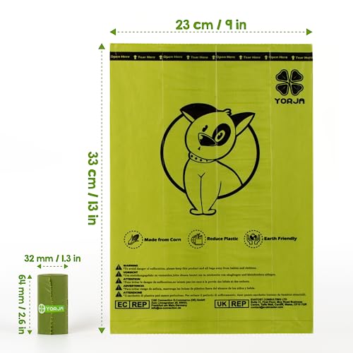 YORJA 360 Extra Strong Biodegradable Dog Poop Bags