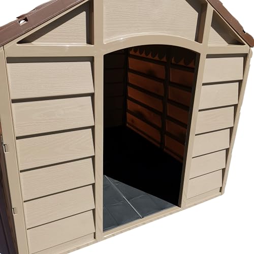 Alexander Plastic Dog Kennel - Indoor/Outdoor Shelter - Durable