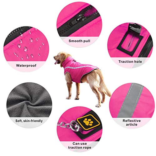 Idepet Waterproof Winter Dog Coat for Small - 6XL