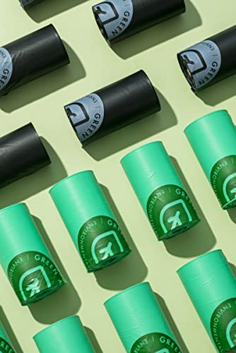 Extra Strong 360 Biodegradable Dog Poop Bags, Green