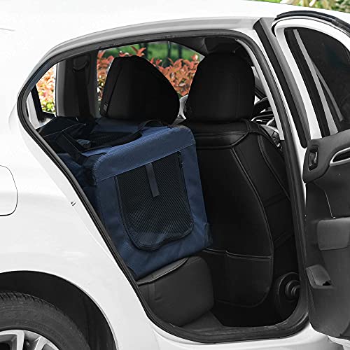 PawHut Foldable Pet Carrier for Small Dogs - Dark Blue