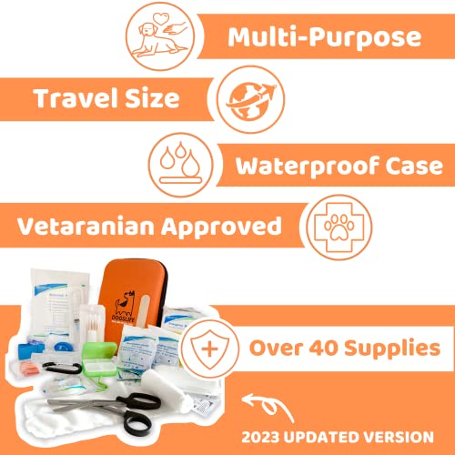 Dog First Aid Kit with 40+ Health Supplies
