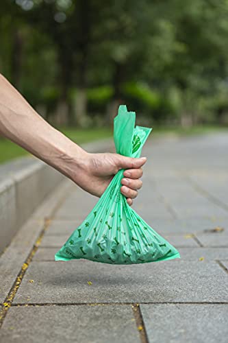 Extra Strong 360 Biodegradable Dog Poop Bags, Green