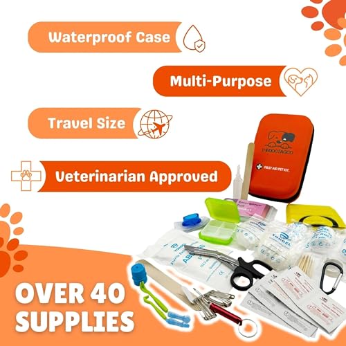 TheDogTagCo Dog First Aid Kit - 40+ Health Supplies