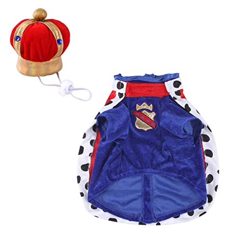 Dog King Cape Costume Set for Halloween, Christmas
