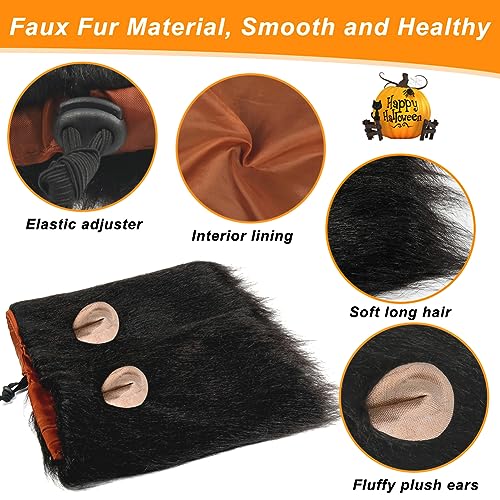 Adjustable Black Lion Mane Dog Costume - Halloween