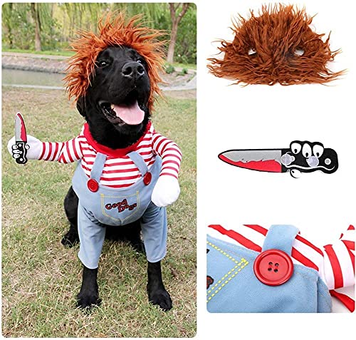Funny Deadly Doll Dog Pet Costume Clothes