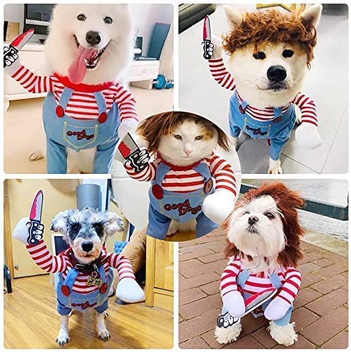 Funny Deadly Doll Dog Pet Costume Clothes
