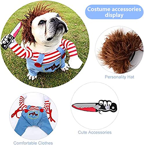 Funny Deadly Doll Dog Pet Costume Clothes