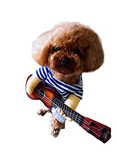 Pet Guitar Dog Costume Halloween Christmas Cosplay Funny