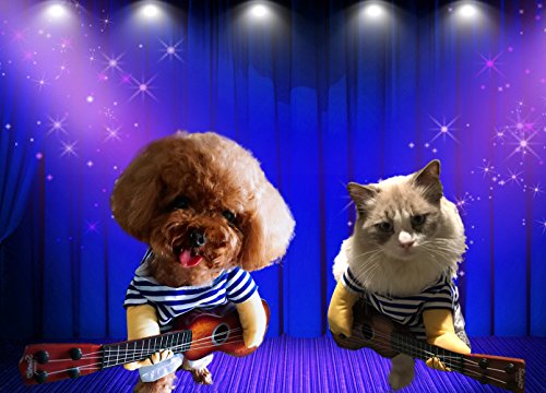 Pet Guitar Dog Costume Halloween Christmas Cosplay Funny