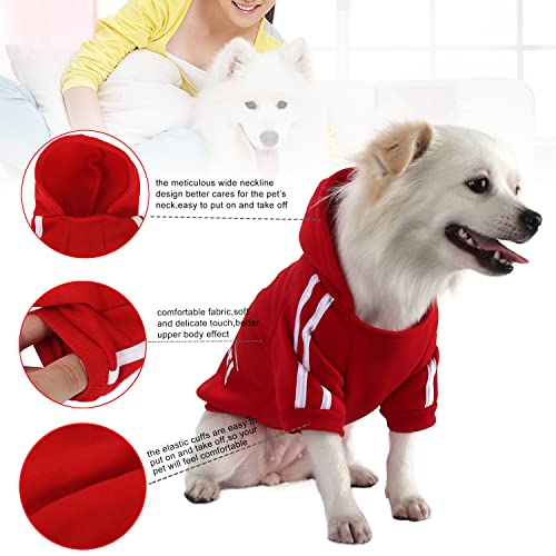 Stylish Dog Hoodie - Red, X-Small