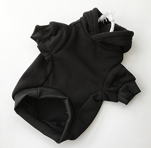 Cozy Black Dog Hoodie - Soft Cotton Fleece