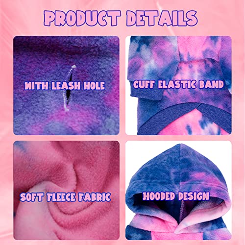 Tie-Dyed Fleece Dog Hoodie for Medium to Large Dogs
