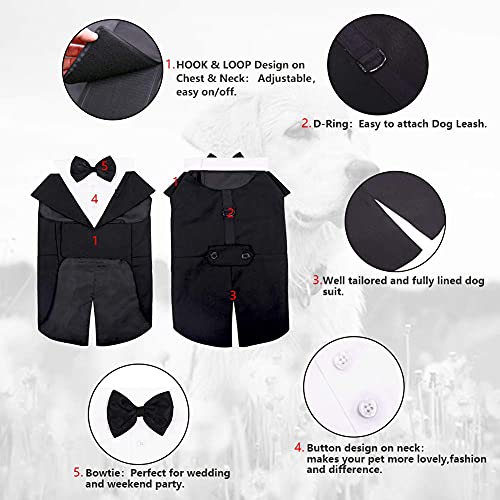 Black Dog Tuxedo Suit - Formal Wedding Apparel