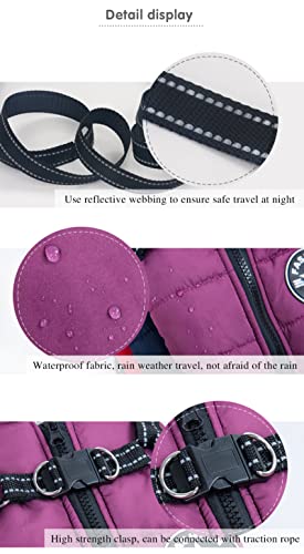 Waterproof Dog Puffer Jacket for Large Dogs (Green)