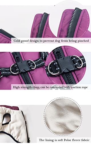 Waterproof Dog Puffer Jacket for Large Dogs (Green)