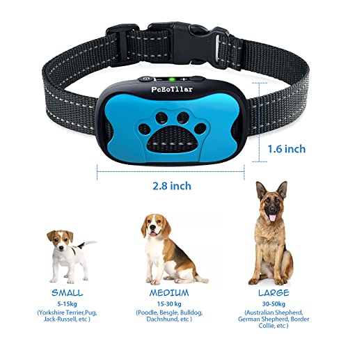Rechargeable Anti Barking Collar for Dogs - Blue