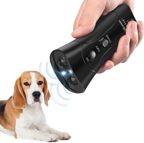 Handheld Ultrasonic Device for Dogs, 3-in-1 Bark Control
