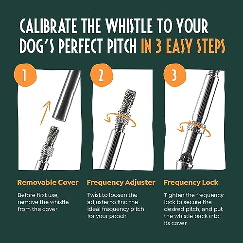 Adjustable Dog Whistle with BONUS Strap - Stop Barking