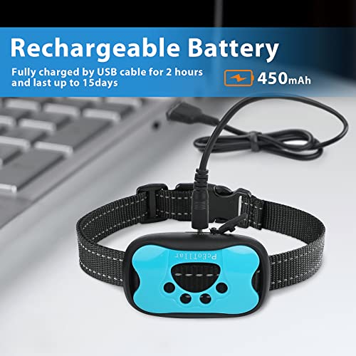 Rechargeable Anti Barking Collar for Dogs - Blue