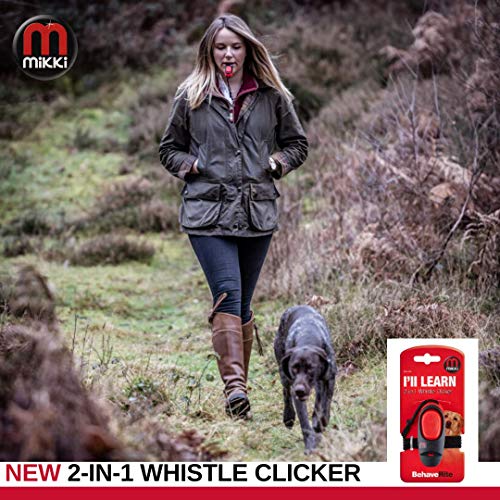Mikki 2-in-1 Whistle Clicker, recall and command training