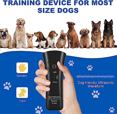 Handheld Ultrasonic Device for Dogs, 3-in-1 Bark Control