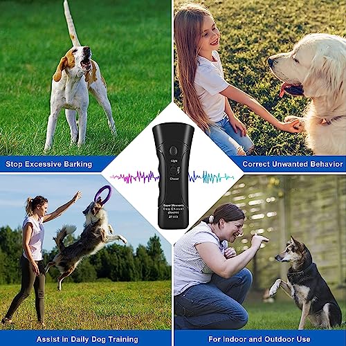 Handheld Ultrasonic Device for Dogs, 3-in-1 Bark Control