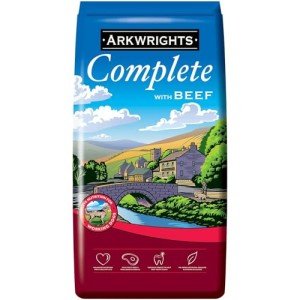 Complete Dry Dog Food with Beef for Active Dogs