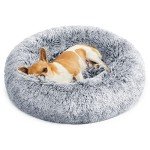 Fluffy Donut Dog Bed with Washable Cover