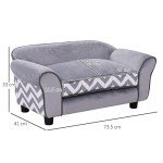Luxury Grey Dog & Cat Sofa Bed with Cushion