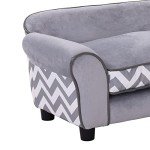 Luxury Grey Dog & Cat Sofa Bed with Cushion