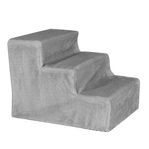 Plush Covered Dog Stairs - Gentle on Joints