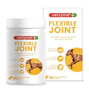 Vetzyme Hip and Joint Dog Supplements - 90 Tablets