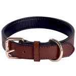 Soft Padded Genuine Leather Adjustable Dog Collar