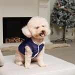 Blue Fleece-Lined Hoodie for Medium Dogs