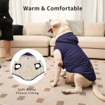 Blue Fleece-Lined Hoodie for Medium Dogs