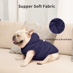 Blue Fleece-Lined Hoodie for Medium Dogs
