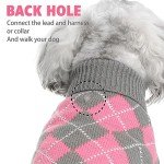 Diamond Plaid Knit Dog Sweater for All Sizes