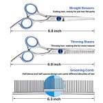 Elfirly Stainless Steel Dog Grooming Scissors Kit