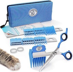 Quiet Pet Grooming Kit for Sensitive Pets - Blue