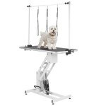 Hydraulic Dog Grooming Table with H Bar & Leashes