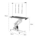 Hydraulic Dog Grooming Table with H Bar & Leashes