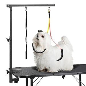 Adjustable Dog Grooming Arm with Clamp and Holders