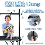 Adjustable Dog Grooming Arm with Nooses and Clamp