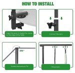 Adjustable Dog Grooming Arm with Clamp and Holders