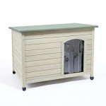 Sage Grey Medium Dog Kennel with Roof Lift